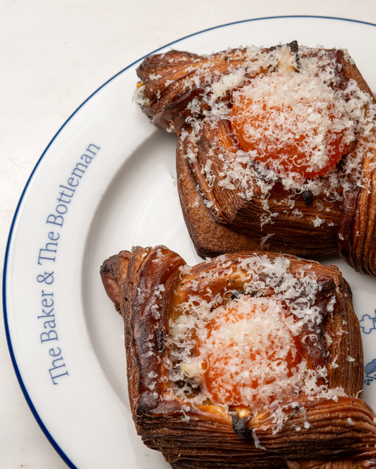 Sweetcorn carbonara croissant